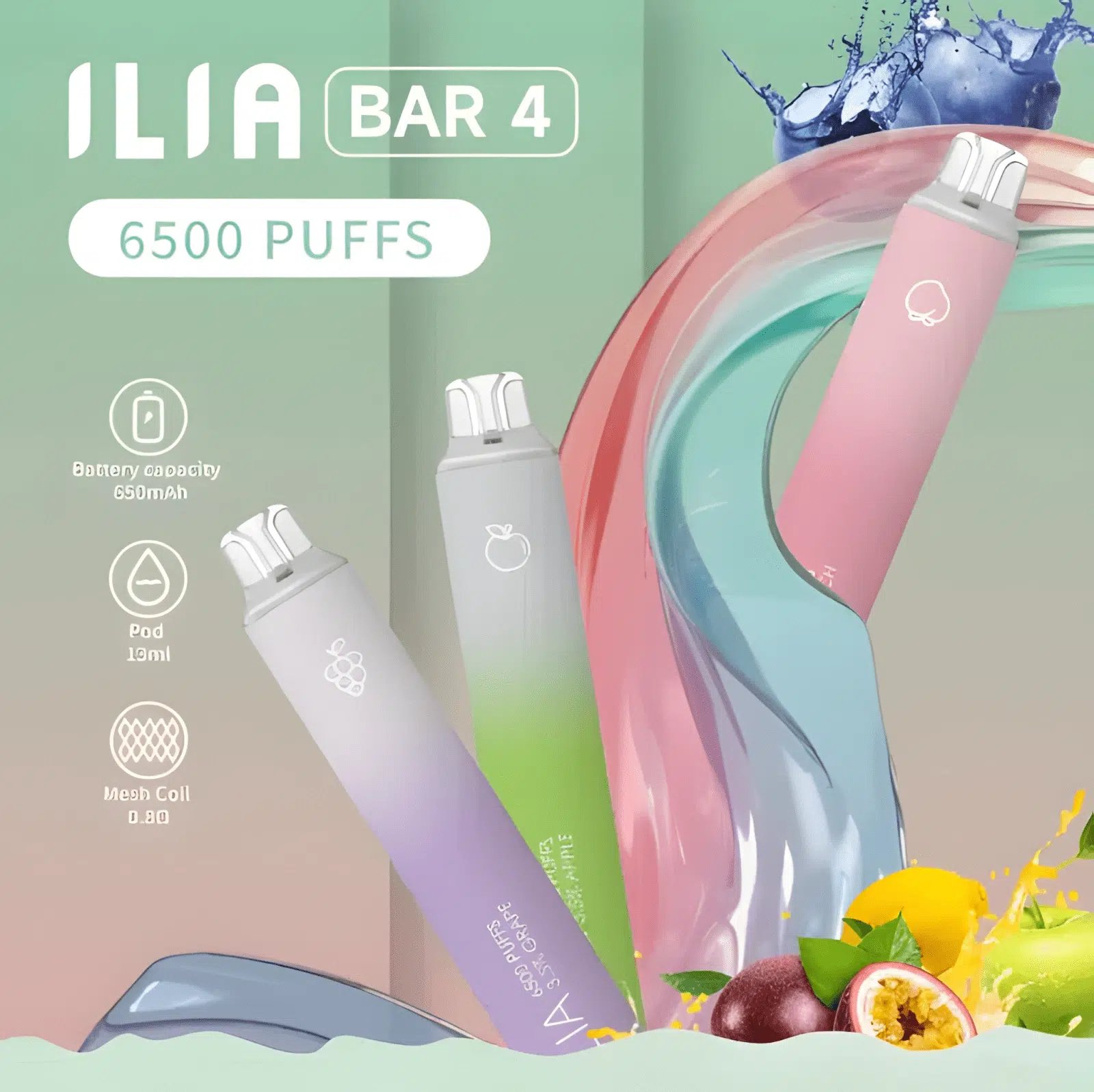 哩亞 ILIA Bar4 6500抽 高還原醇厚果韻 10ml 大容量不掉味 瞬能電力回饋系統 3% 順滑擊喉感 台灣現貨:圖片 3
