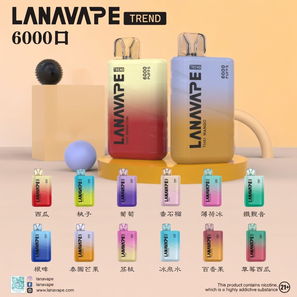 LANA 6000 拋棄式電子煙不掉味恆溫加熱系統 x 550mAh 極大電量長效續航 3% 尼古丁順滑體驗 台灣現貨:圖片 2