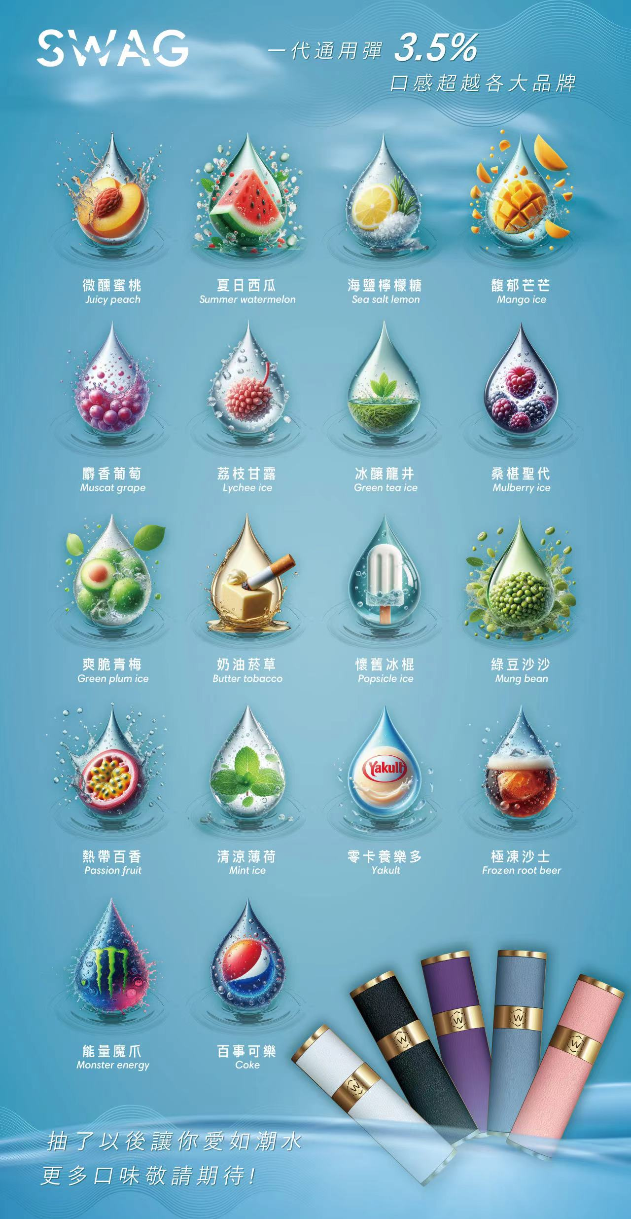 SWAG 1代通用煙彈 買5送皮革機組合 3.5% 順滑擊喉感 長效乾爽不掉味 ELX / SP2S / 1代主機全系列適配 台灣現貨:圖片 2